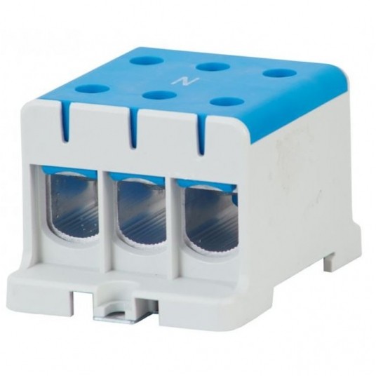 Złączka LZ 3x95/3x95mm2 niebieska na szynę TH35 -zdjęcie numer 1