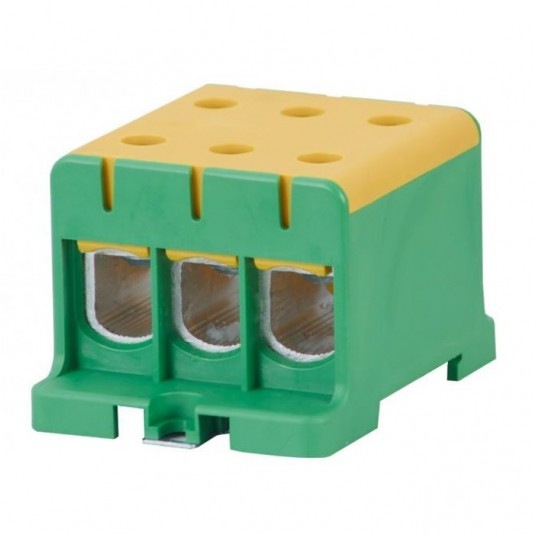 Złączka LZ 3x95/3x95mm2 żół/ziel na szynę TH35 -zdjęcie numer 1