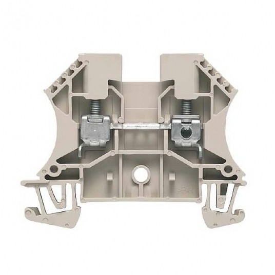 Złączka śrubowa WDU 2,5 beżowa na szynę TH35 -zdjęcie numer 1