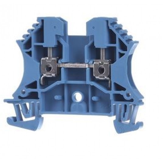 Złączka śrubowa WDU 4 BL niebieski na szynę TH35 -zdjęcie numer 1