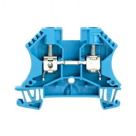 Złączka śrubowa WDU 6 BL niebieski na szynę TH35 -zdjęcie numer 1