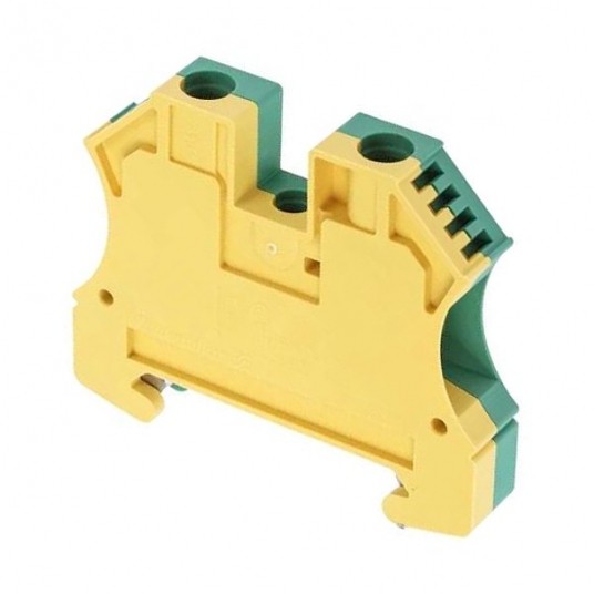 Złączka śrubowa WPE 16 żołto-zielony na szynę TH35 -zdjęcie numer 1