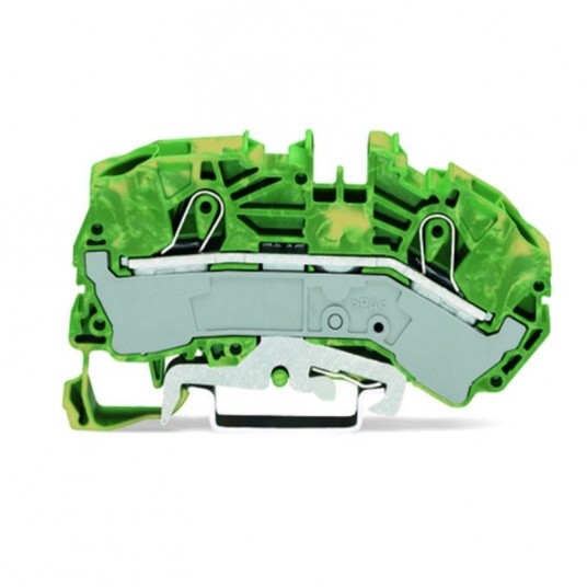 Złączka szynowa 2-prze. 16mm żółto-ziel. 2016-7607 -zdjęcie numer 1