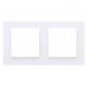 Simon10 Ramka podwójna biała -zdjęcie numer 1
