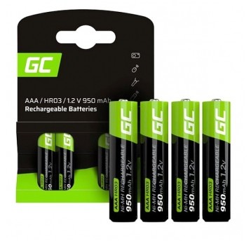 Akumulator Ni-MH R03 AAA 950mAh Green Cell (4szt.)