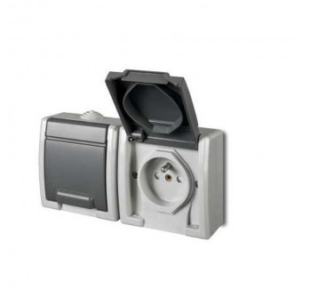 AQUANT 2K gn. nt. podw. z uziem IP55 szary