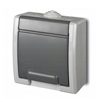 AQUANT 2K gn. nt. poj. z uziem IP55 szary