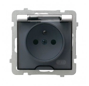 AS Gniazdo bryzgoszczelne z/u IP44 białe OSPEL