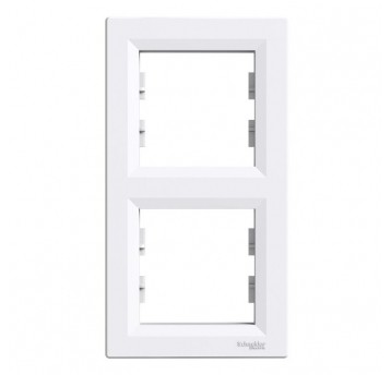 ASFORA Ramka 2-krotna pionowa BIAŁA