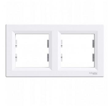 ASFORA Ramka 2-krotna pozioma BIAŁA