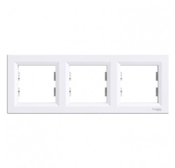 ASFORA Ramka 3-krotna pozioma BIAŁA