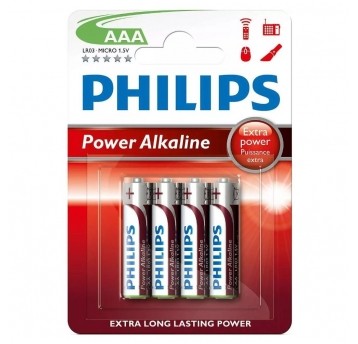 Bateria alkaliczna LR03 AAA PHILIPS (4 szt.)