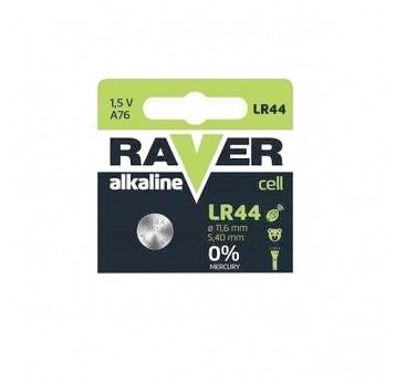 Bateria alkaliczna LR44 / AG13 RAVER 1szt.
