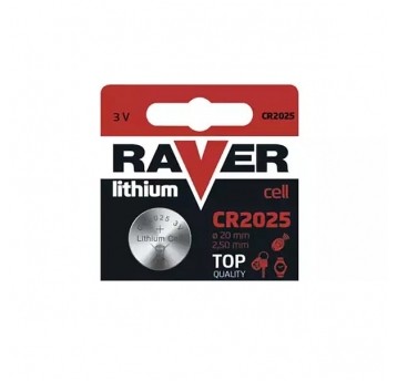 Bateria litowa CR2025 3V RAVER 1szt.