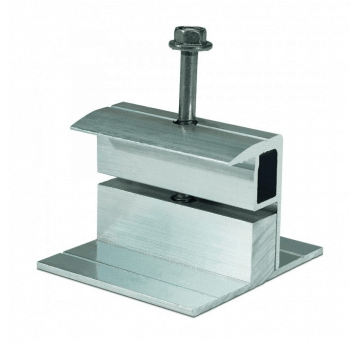 Baywa klema końcowa 34-42mm, dach płaski, srebrna