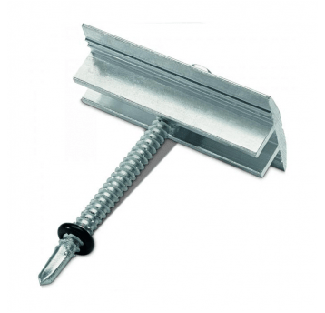 Baywa klema środkowa 28-42mm, dach płaski, srebrna