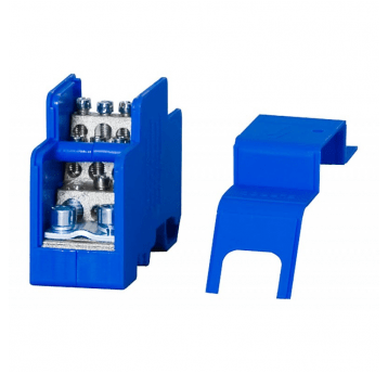 Blok rozdzielczy jednobiegunowy 160A - niebieski