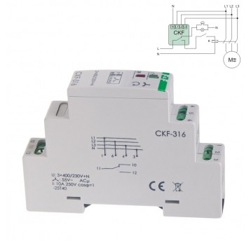 Czujnik kolejności i zaniku faz CKF-316