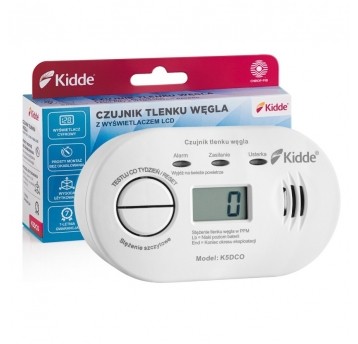 Czujnik tlenku węgla czadu 5DCO KIDDE wyśw. LCD