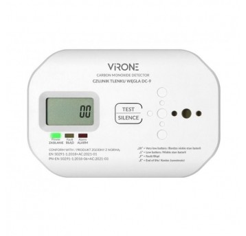 Czujnik tlenku węgla czadu bateryjny 2xAA