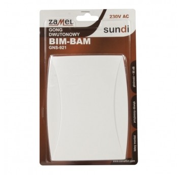 Dzwonek dwutonowy BIM-BAM 230V biały GNS-921-BIA