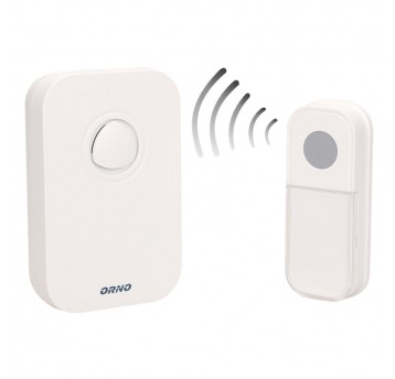 Dzwonek Fado DC bateryjny biały IP44 80m