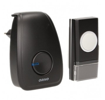 Dzwonek OPERA AC sieciowy czarny IP44 100m