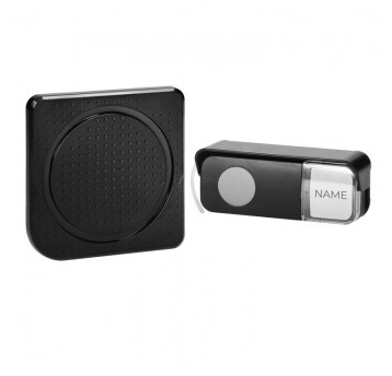 Dzwonek TOGI AC sieciowy bezprzewod. czarny IP44