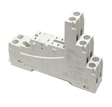 Gniazdo do przekaźnika GZM80 szare na szynę