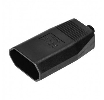 Gniazdo płaskie 230V bez uziemienia czarny 2,5A