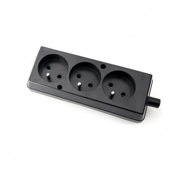 Gniazdo przedł. 3 gn.z uziem. 3x2P+Z 16A 250V czar