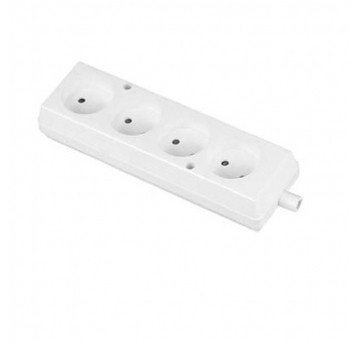 Gniazdo przedłużacza 4 gn. 16A 250V białe