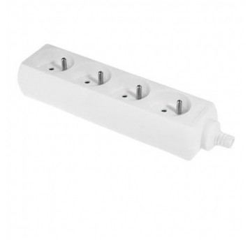 Gniazdo przedłużacza 4 gn.z uziem. 16A 250V białe