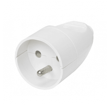 Gniazdo przenośne 2P+Z białe S-131