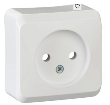 Gniazdo sieciowe PRIMA 2P BIAŁE 16A IP20
