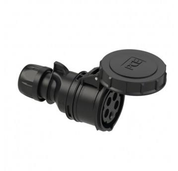 Gniazdo siłowe przenośne 32A 5P 400V IP44 czar PCE