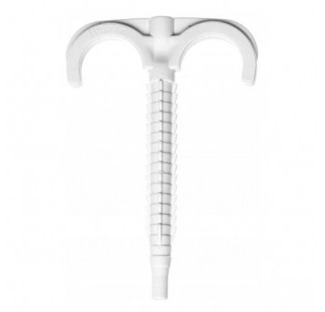 Hak podwójny H48/2 do rur 21mm biały