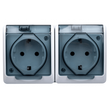 HERMES Gniazdo 0325-01 herm. Schuko z/u 16A IP44