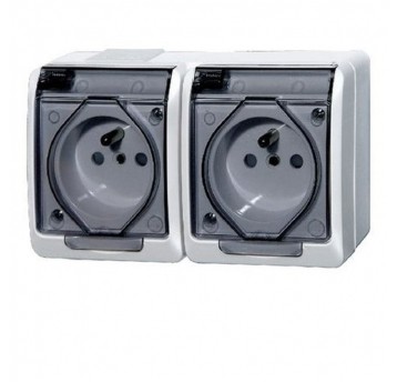 HERMES Gniazdo GNT 0322-01 podwójne herm. 16A IP44
