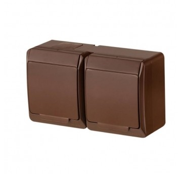 HERMES Gniazdo GNT 0322-06 podwójne herm. 16A IP44