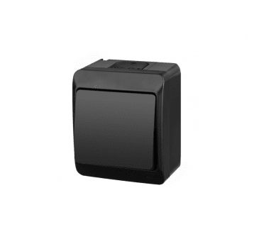 HERMES Łącznik natynkowy 1-biegunowy czarny IP44