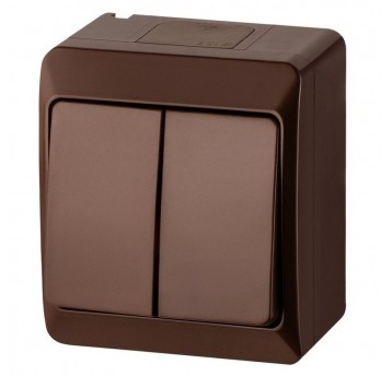 HERMES Łącznik natynkowy świecznikowy brąz podw.