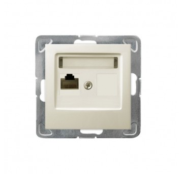 IMPRESJA Gniazdo komputerowe poj.RJ45 kat.5e ecru