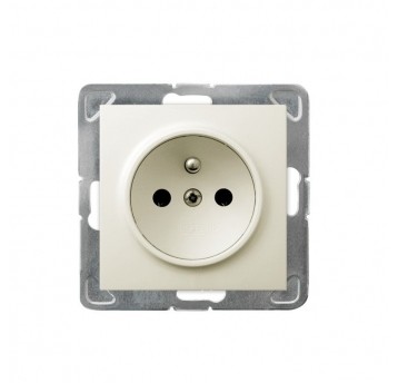 IMPRESJA Gniazdo pojedyńcze b/u ecru