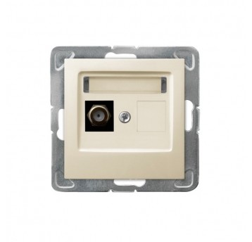 IMPRESJA Gniazdo RTV poj.typu F ecru