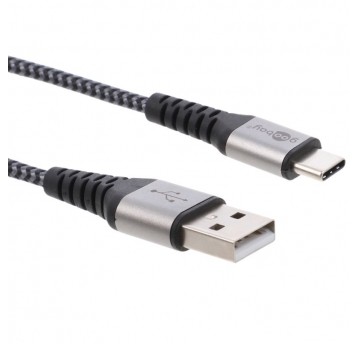 Kabel USB-C do USB-A tekstylny 1m 3A