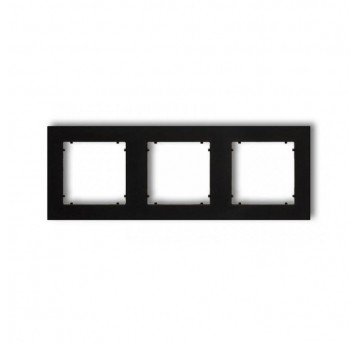 Karlik MINI Ramka potrójna czarny mat