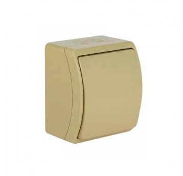 KOALA Łącznik jednobiegunowy IP44 beż n/t