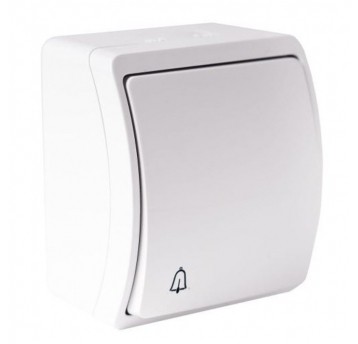 KOALA Przycisk dzwonek IP44 biały n/t