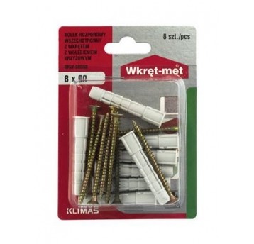 Kołek uniwersalny koł. BKW 8x60 8 szt